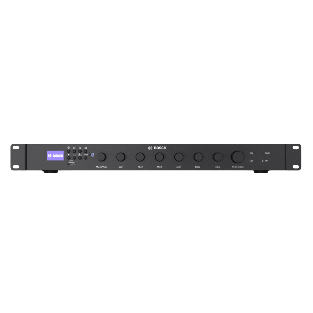BOSCH PLE-1ME060-4IN Class-D Mixer Amplifier 60W with USB/Bluetooth/FM