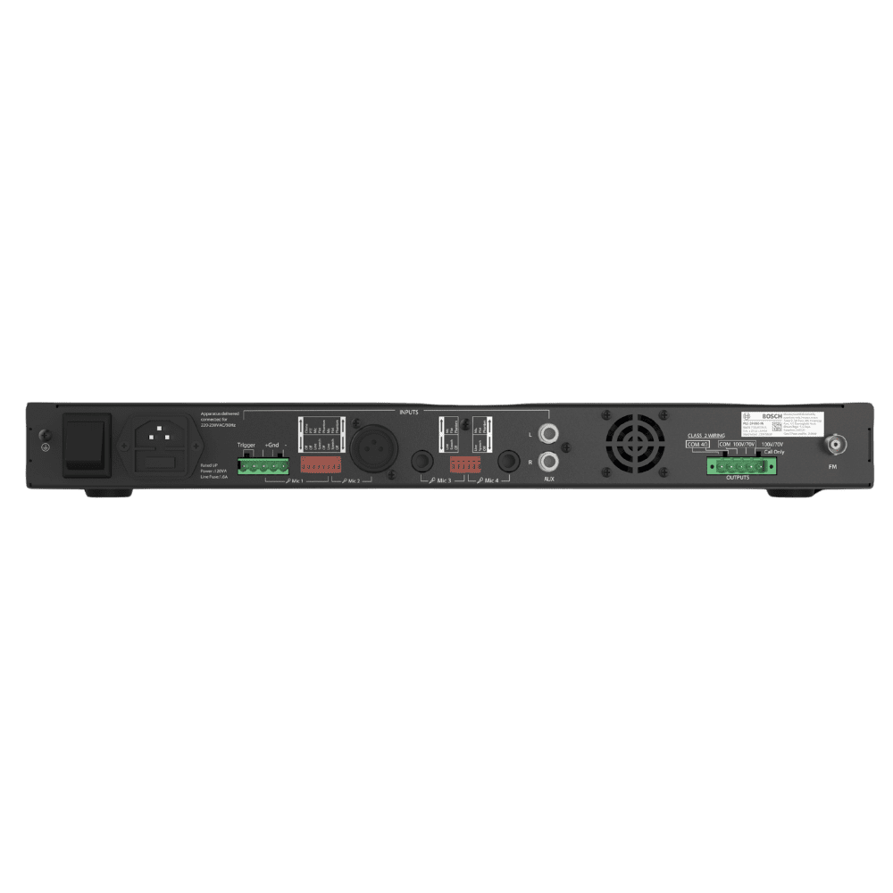 BOSCH PLE-1ME120-4IN Class-D Mixer Amplifier 120W with USB/Bluetooth/FM